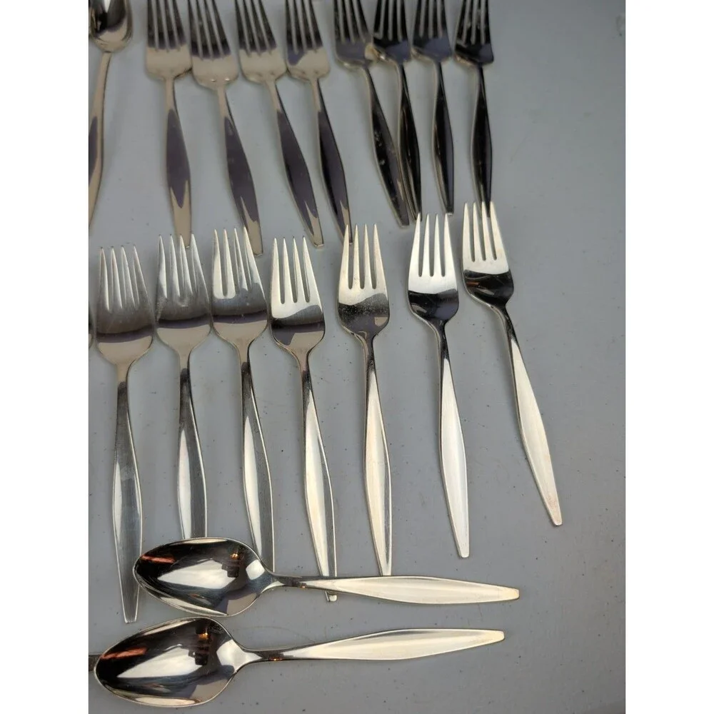 81-Piece Silver Plate Flatware Set Denmark Design Reed and Barton Vtg MCM